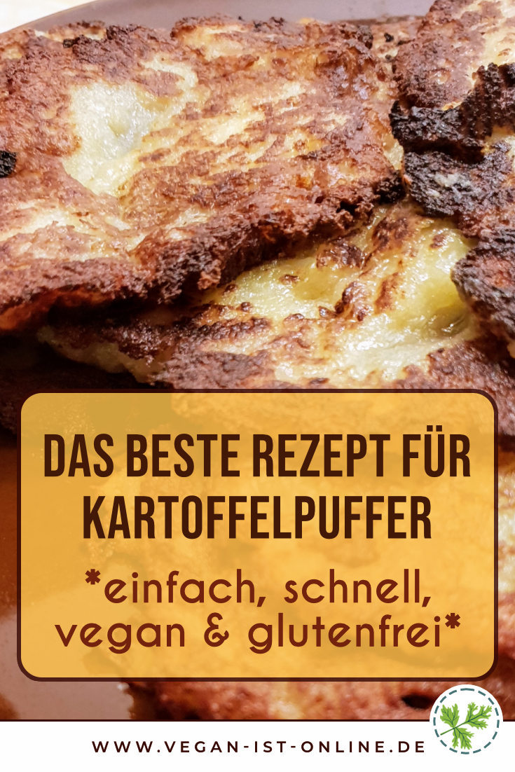 Das beste Rezept für Kartoffelpuffer - einfach, schnell, vegan und glutenfrei | Mehr Infos auf www.vegan-ist-online.de
