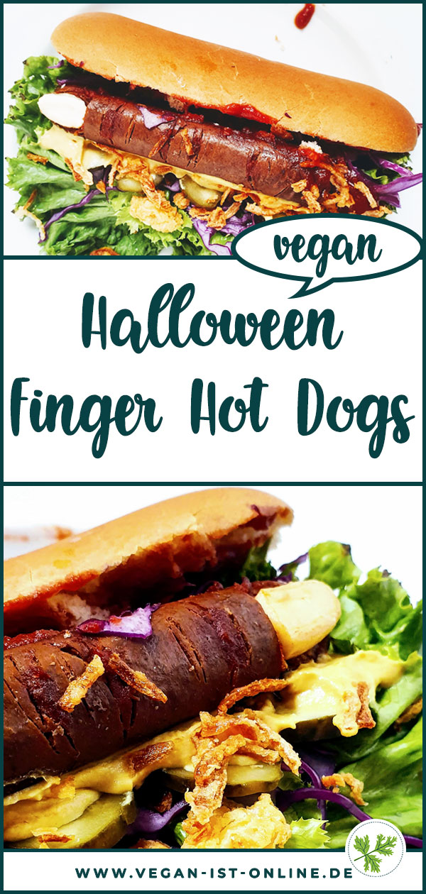 Halloween Finger Hot Dogs vegan | Mehr Infos auf www.vegan-ist-online.de