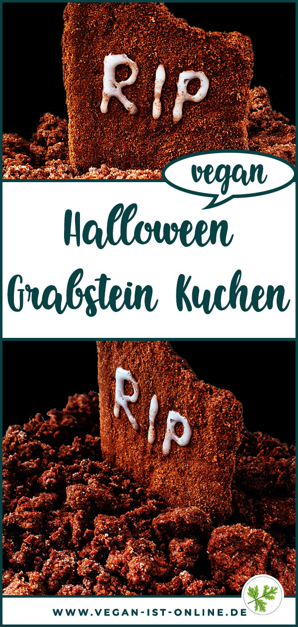 Halloween Grabstein Kuchen vegan | Mehr Infos auf www.vegan-ist-online.de