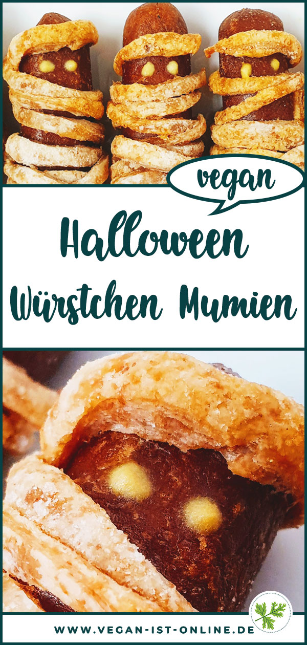 Vegane Halloween Würstchen Mumien | Mehr Infos auf www.vegan-ist-online.de